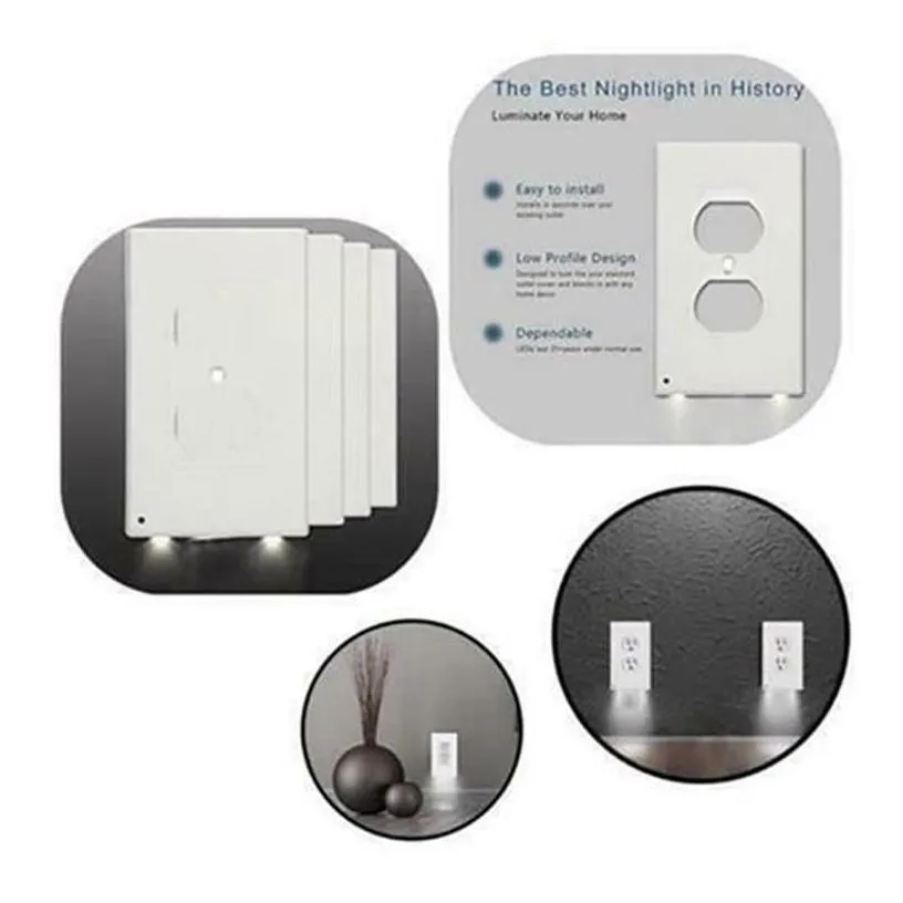 sensor lights plug er pir motion safety lamp electrical outlet wall plate with led night light for hallway bedroom bathroom aisle balc