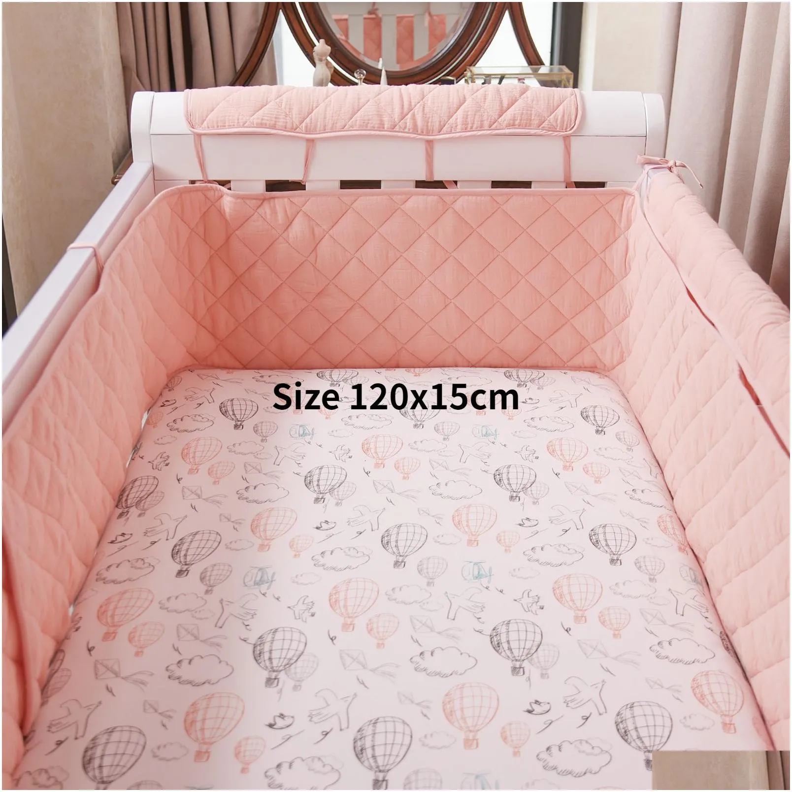 Bed Rails Born Crib Protector Comfortable Playpen Children Childrens Cots Bumpers Boys Padded Safety Baby Accessories 230601 Drop Del Dhfgo