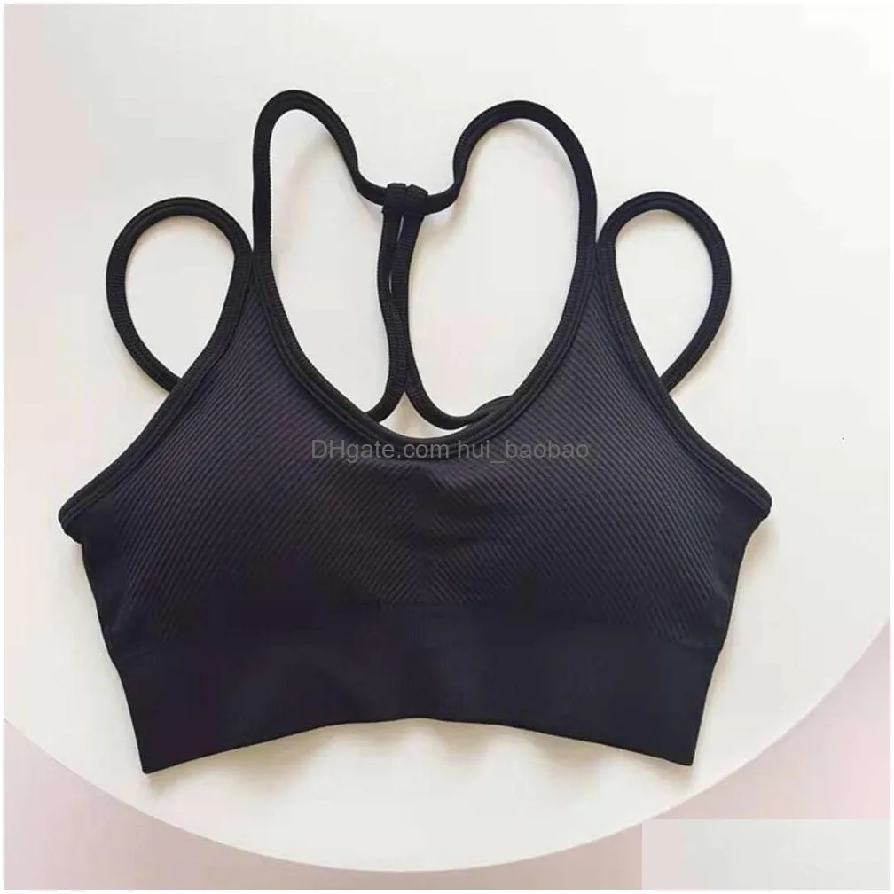 lu-080 yoga bra beautiful back sports tank tops running fitness vest women workout wear top underwear