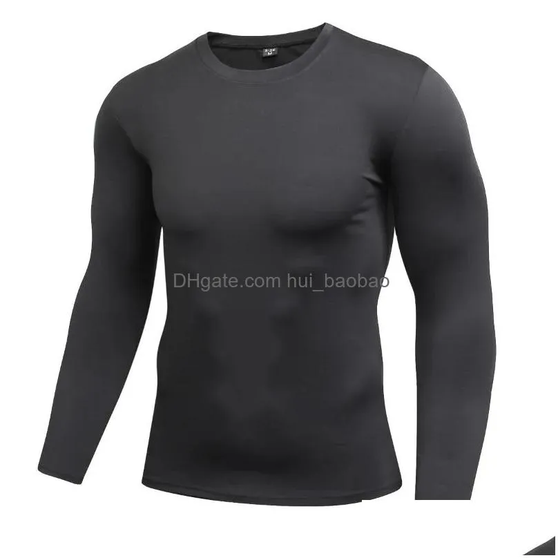 running jerseys comfortable mens compression under base layer top shirt men tshirt long sleeve tights gym fitness sport tops