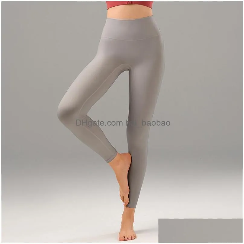 al lycra fabric solid color women yoga pants high waist sports gym wear leggings elastic fitness lady outdoor sports trousers