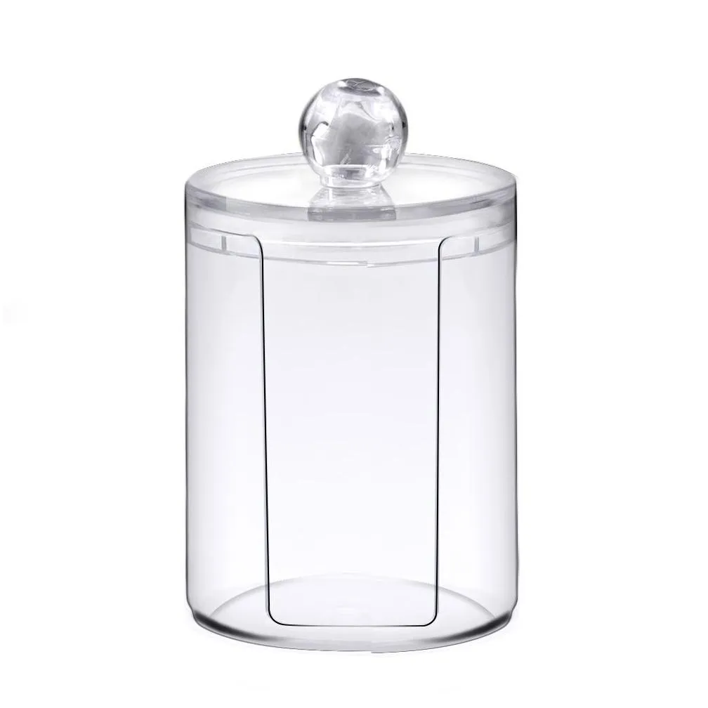 acrylic multifunctional round receive box jewelry box cosmetic make-up cotton bs transparent container