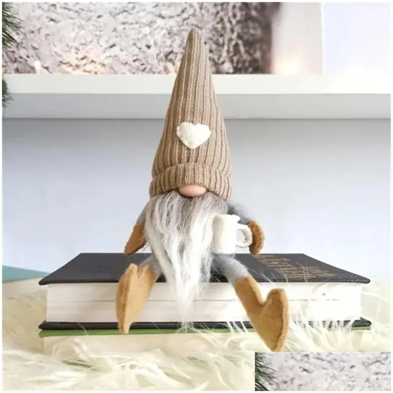 knitting faceless gnomes doll party supplies hanging leg coffee decorations ornaments thanksgiving heart cap elf beard toy xmas gifts