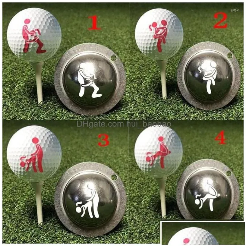 golf training aids 1pc funny adt humor signal ball marker alignment tool models line liner template drop delivery sports outdoors