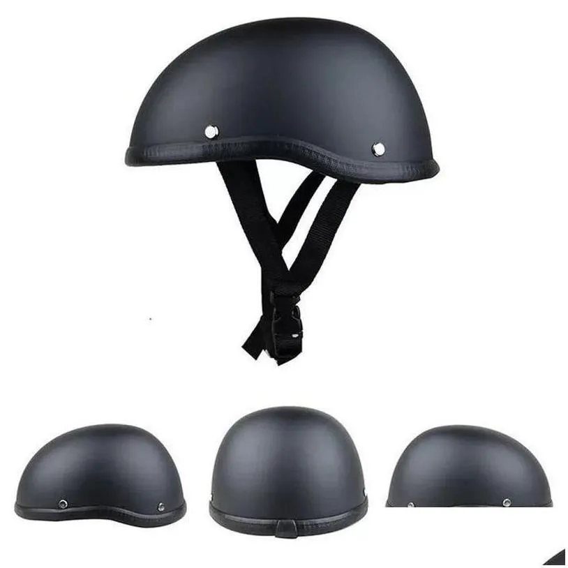 motorcycle helmets helmet for vintage half face mtb bike cruiser scooter matte black accessories casco moto drop delivery mobiles mo