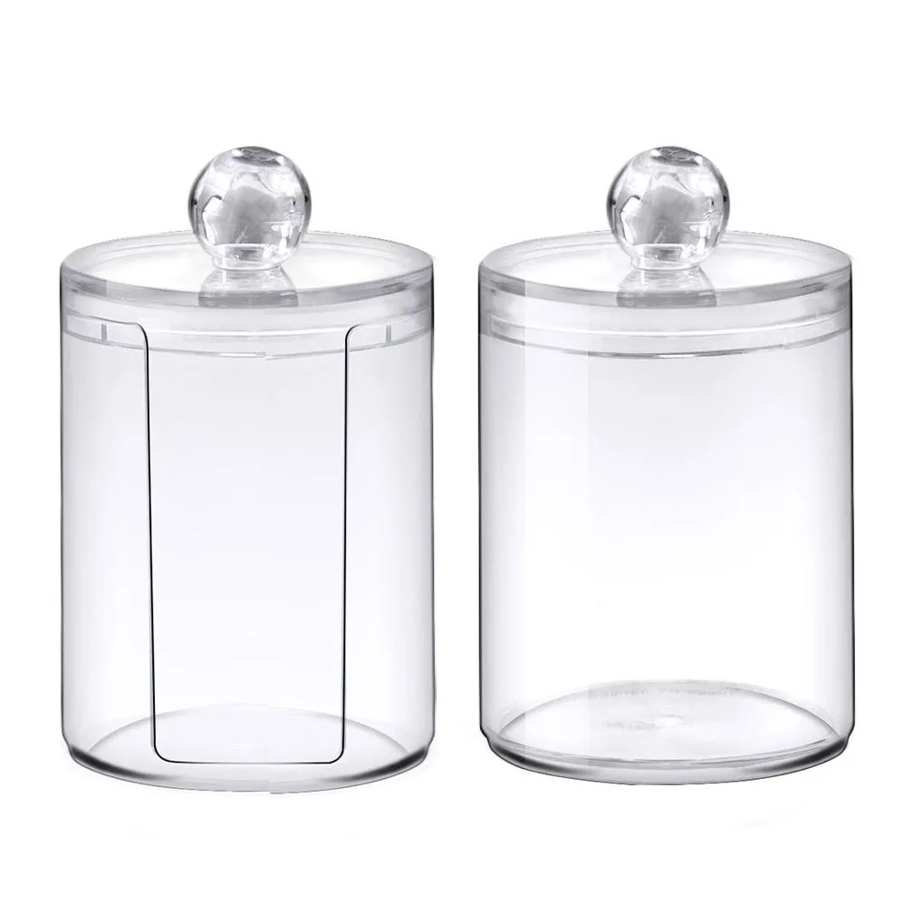 acrylic multifunctional round receive box jewelry box cosmetic make-up cotton bs transparent container