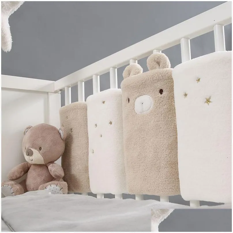 Bed Rails 10Pcslot Cotton Bedside Rail Guard Kids Crib Protector Cot Cushion Anticollision Childrens Fence Barries 230601 Drop Delive Dhojy