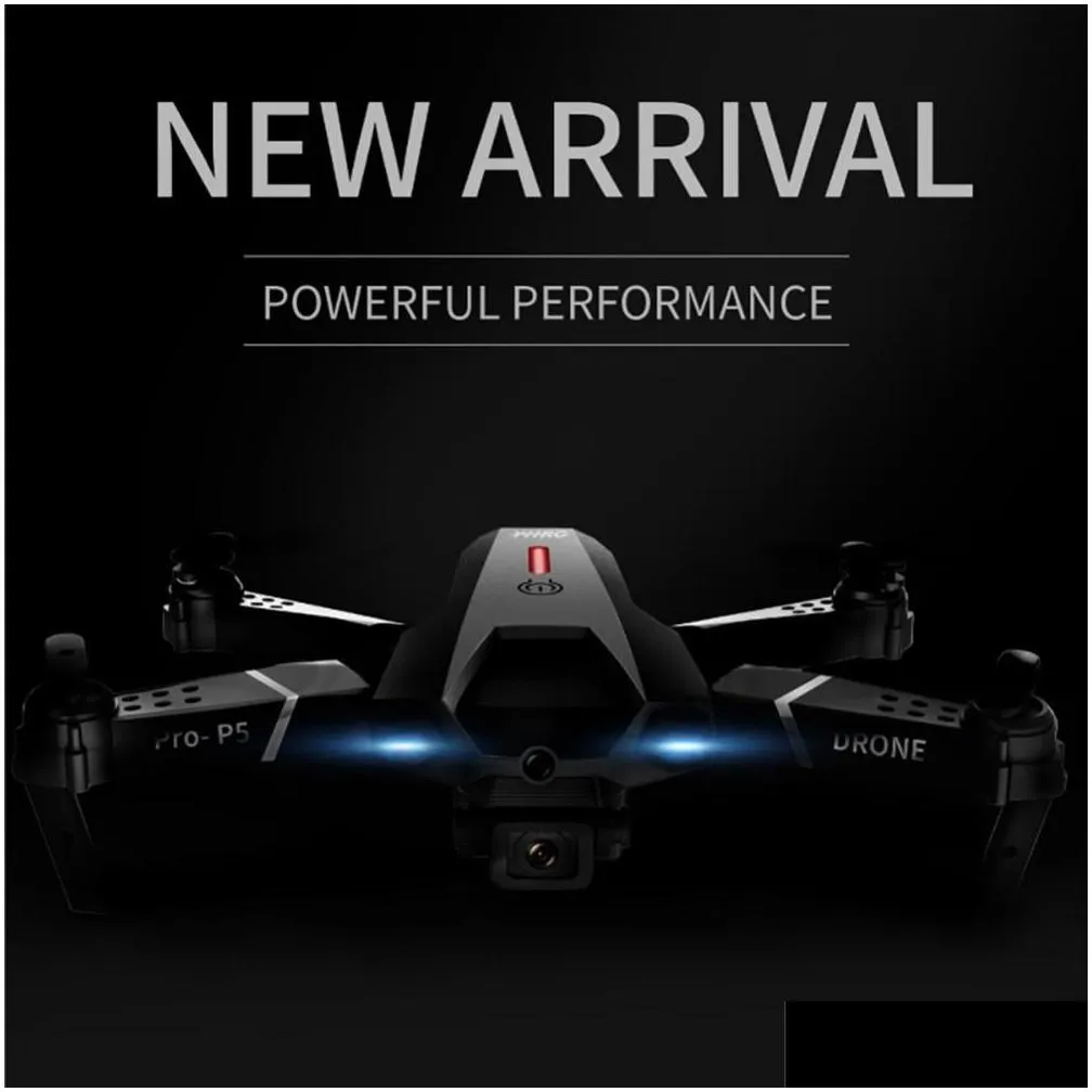 Intelligent Uav P5 Drone Professional 4K Dual Hd Camera Aerial Fpv Wifi Pography Infrared Rc Quadcopter Helicopter Foldable Gift Toy Dhz2S