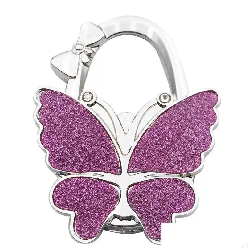 hook butterfly handbag hanger glossy matte butterfly foldable table for bag purse fy3424