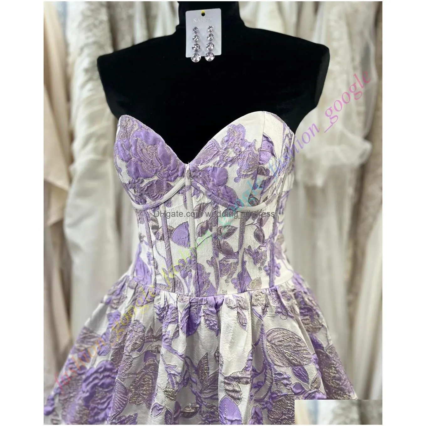 floral brocade prom queen dress 2k24 corset metallic ballgown long preteen lady pageant formal evening cocktail party runway black-tie gala fancy pink lilac