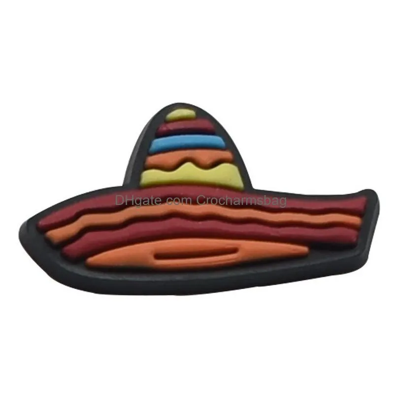 Shoe Parts & Accessories New Mexican Clog Charms Pvc Shoe Buckle Accessories Charm Clog Pins Decoration Buttons Drop Delivery Shoes Ac Dhpwj