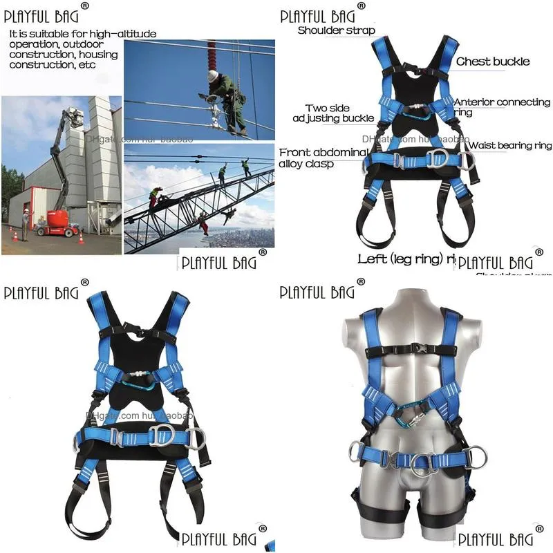 climbing r pb playful bag full body safety belt for high work high strength polyester material construction work belt zl72 230815