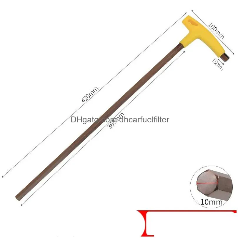 400mm length 3-10mm hex key wrench t-handle spanner flat/ball head socket screwdriver allen hand tool extra long arm