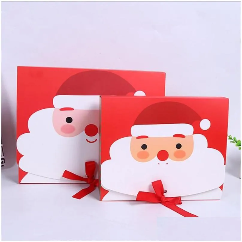 ups christmas eve big gift box santa fairy design papercard kraft present party favour activity box red green gc0825