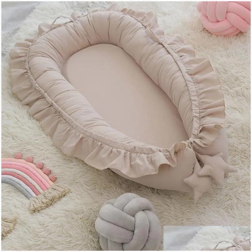 Removable Slee Nest For Baby Bed Crib With Pillow Travel Playpen Cot Infant Toddler Cradle Mattress 230525 Drop Delivery Dhkjz