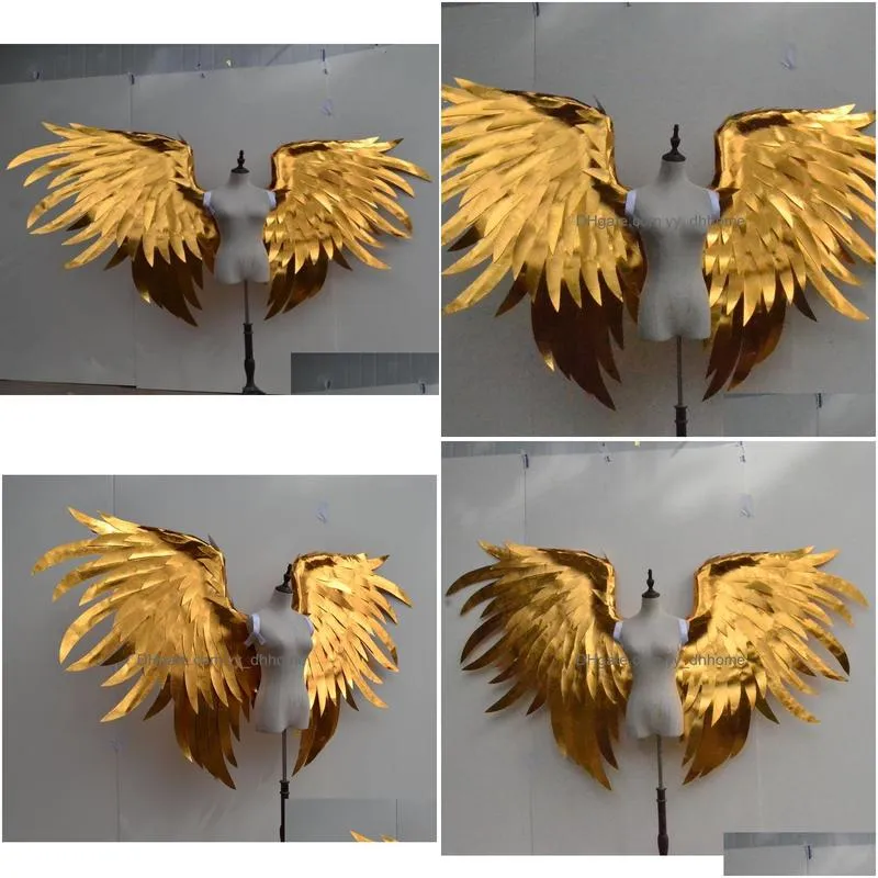 big size gold angel wings beautiful po shooting props high quality display supply 4kg not fit for long time wear ems 9543348