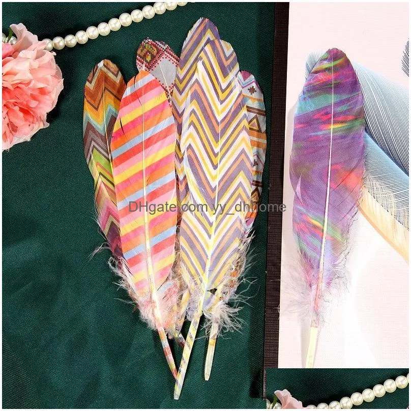 diy printing feather goose feather wedding party event decor festive decoration 15-20cm