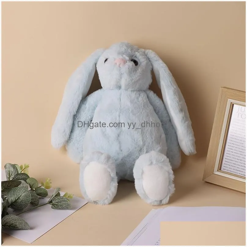 30cm sublimation easter day bunny plush long ears bunnies doll with dots pink grey blue white rabbit dolls for childrend cute