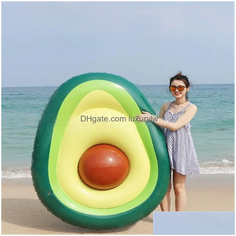Life Vest & Buoy Inflatable Nt Avocado Float Swimming Ring Circle Boia Piscina Pool Party Buoy Toy J12101505798 Drop Delivery Sports O Dh8Lj