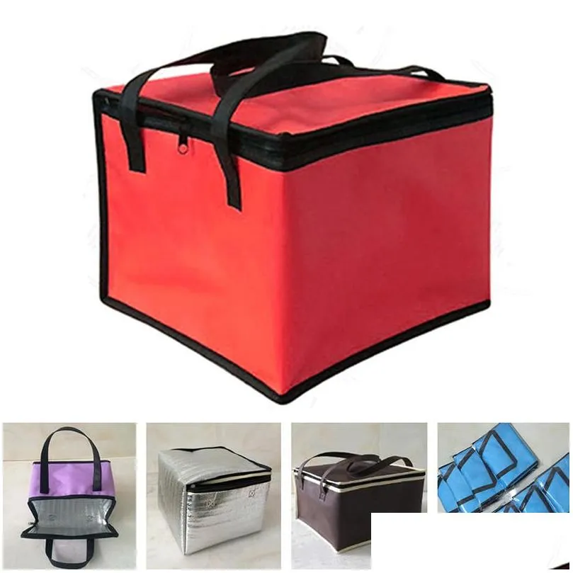 Storage Bags 4 Size Capacity Reusable Insated Food Delivery Cake Cooler Bag Meal Grocery Tote Tin Foil Picnic For And Cold Commercia Dhsbu