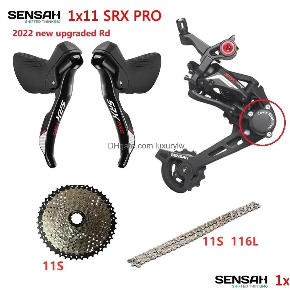 Bike Derailleurs Sensah Srx Pro 1X11 Speed 11S Road Groupset Rl Shifter Rear Gravel-Bikes Cyclo-Cross 230621 Drop Delivery Dhoel