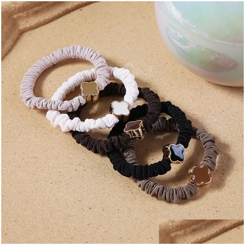 fashion headband, high elasticity, durable leather band, women`s hair tie, simple temperament, small intestine hair loop, exquisite ponytail