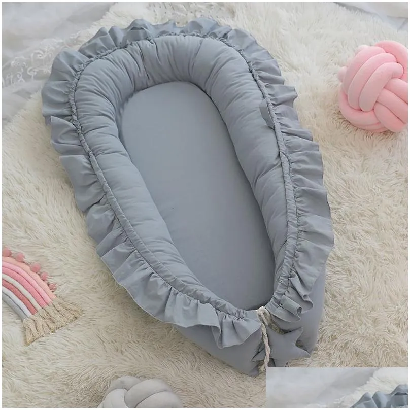Removable Slee Nest For Baby Bed Crib With Pillow Travel Playpen Cot Infant Toddler Cradle Mattress 230525 Drop Delivery Dhkjz