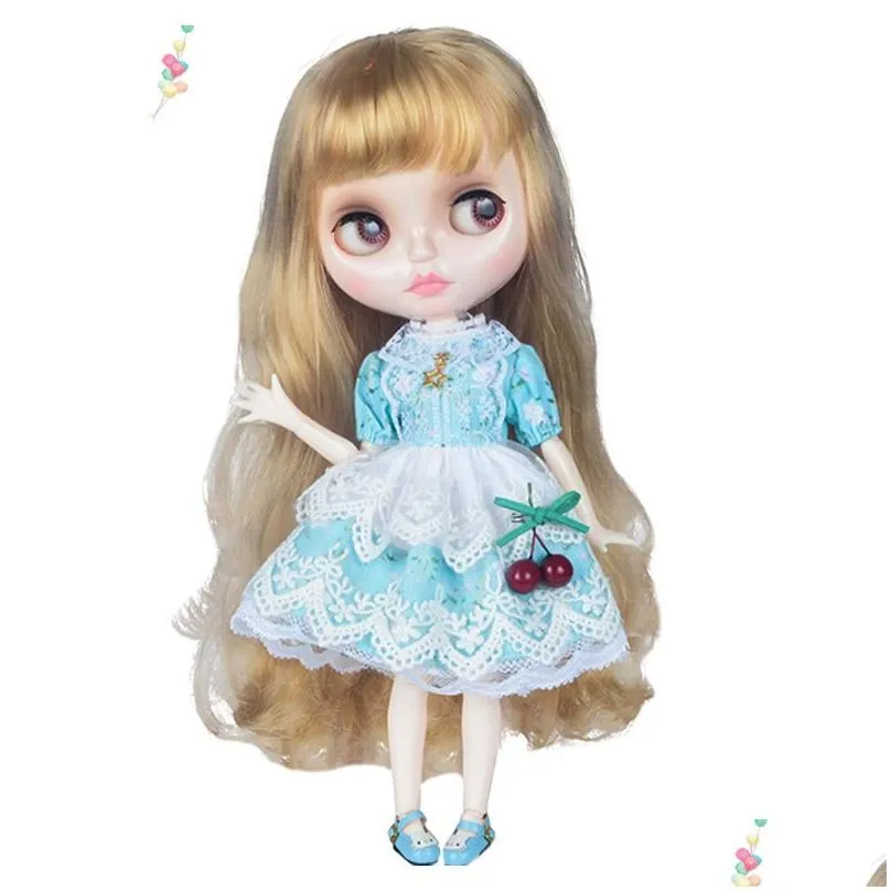 Blythes Doll 16 Joint Body 30Cm Blyth Toys Natural Shiny Face With Hands And Diy Fashion Dolls Girl Gift 220707 Drop Delivery Dhqdl