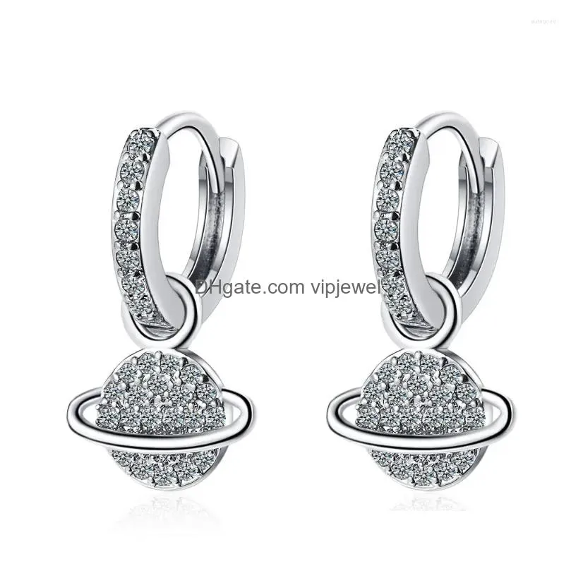 dangle earrings real 925 sterling silver 2 carats diamond earring women aros mujer oreja jewelry orecchini gemstone
