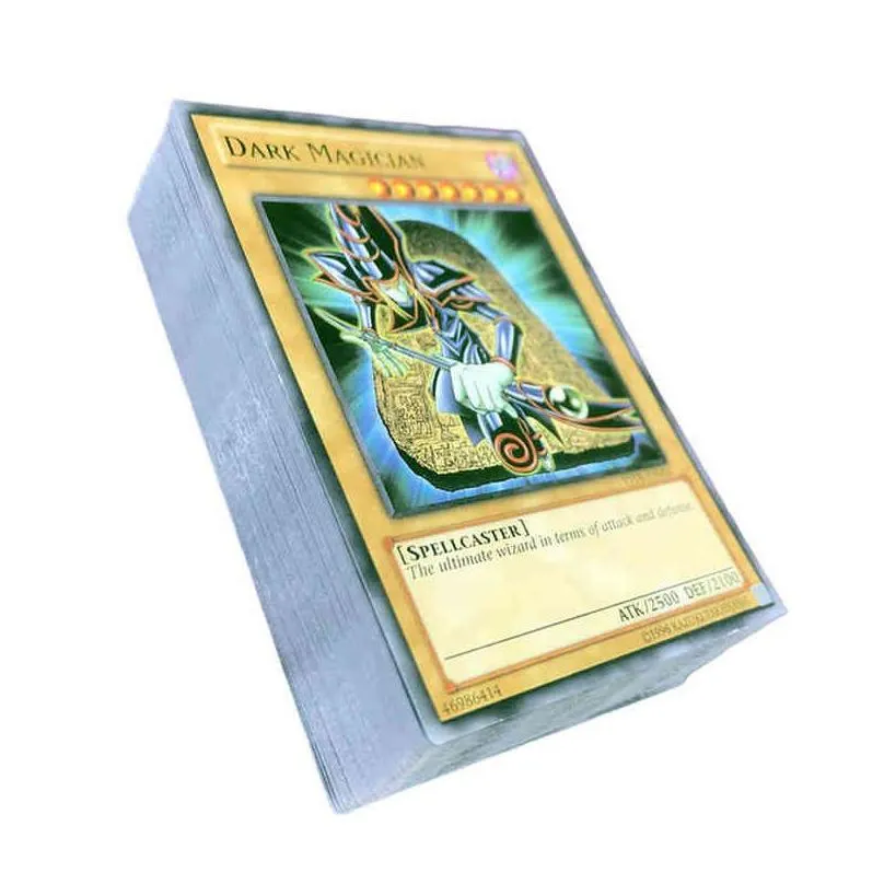 66pcs english yu gi oh cards yugioh yu-gi-oh card playing game trading battle carte dark magician collection kids christmas toy y1212