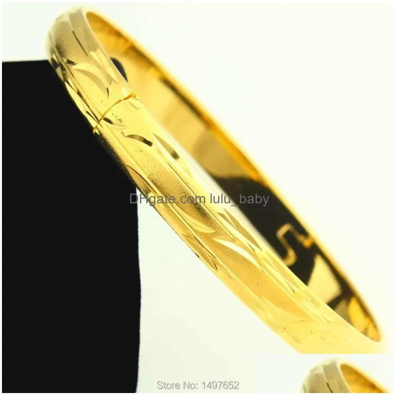 bangle arrival wide 8mm dubai gold bangles for women men18k color bracelets african/european/ethiopia jewelry trum22