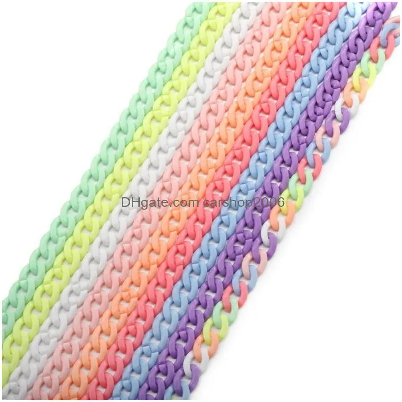 chains 100pcs/lot 16mm 12mm acrylic twisted assembled parts beads for jewelry making diy bracelet necklace earrings accessorieschains