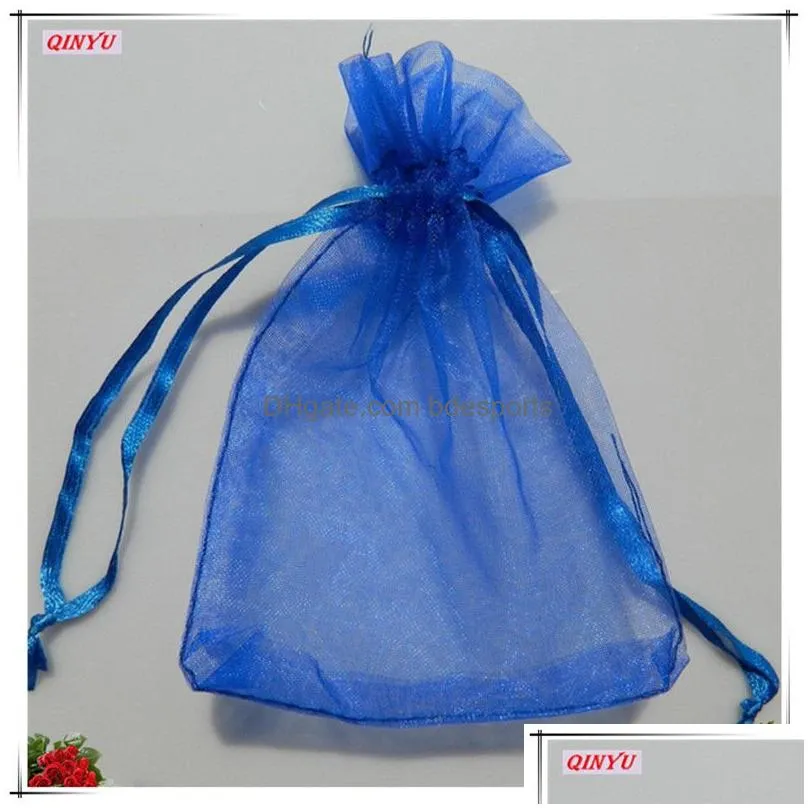 Party Decoration 100Pcs 7X9 Cm Organza Sheer Gauze Jewelry Bags Packing Dable Wedding Gift Sachet 5Zsh3123489823 Drop Delivery Home Ga Dhdcm