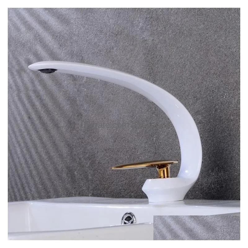 Bathroom Sink Faucets Basin Faucet Modern Bathroom Sink Mixer Tap Brass Wash Single Handle Hole Crane For Drop Delivery Home Garden Fa Dhdts
