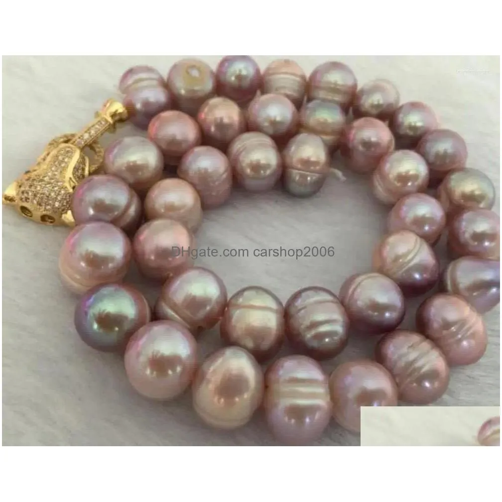 chains gorgeous 12 -13mm south sea baroque lavender pearl necklace 18