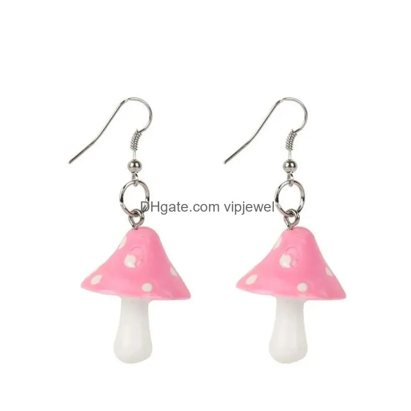 dangle earrings chandelier simple and sweet mushroom fashion personality ear jewelry