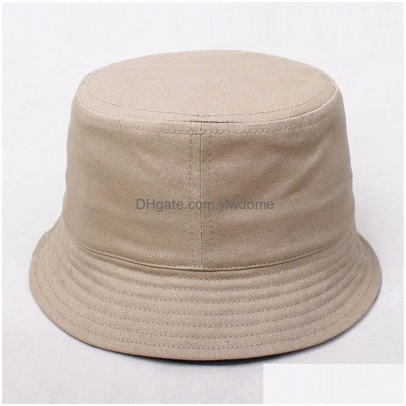 Caps & Hats Kids Bucket Hats Baby Boys Girls Caps Fishing Hat Cotton Sun Breathable Summer Drop Delivery Baby, Kids Maternity Accessor Dh8Fu