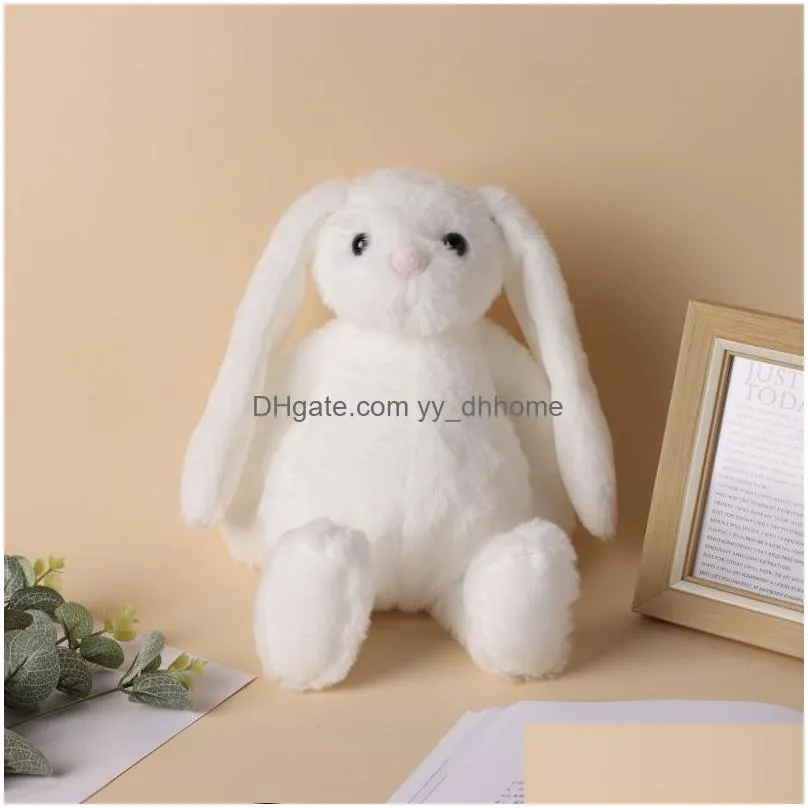 30cm sublimation easter day bunny plush long ears bunnies doll with dots pink grey blue white rabbit dolls for childrend cute