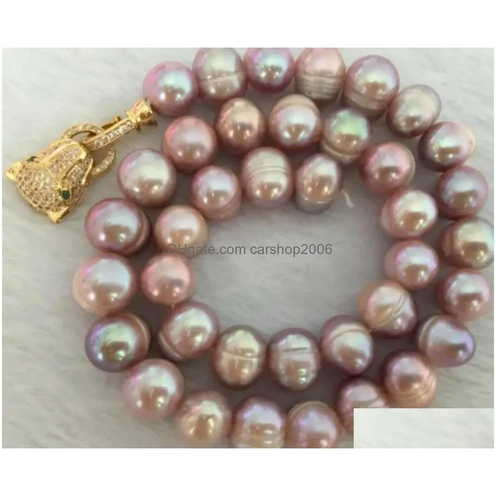 chains gorgeous 12 -13mm south sea baroque lavender pearl necklace 18