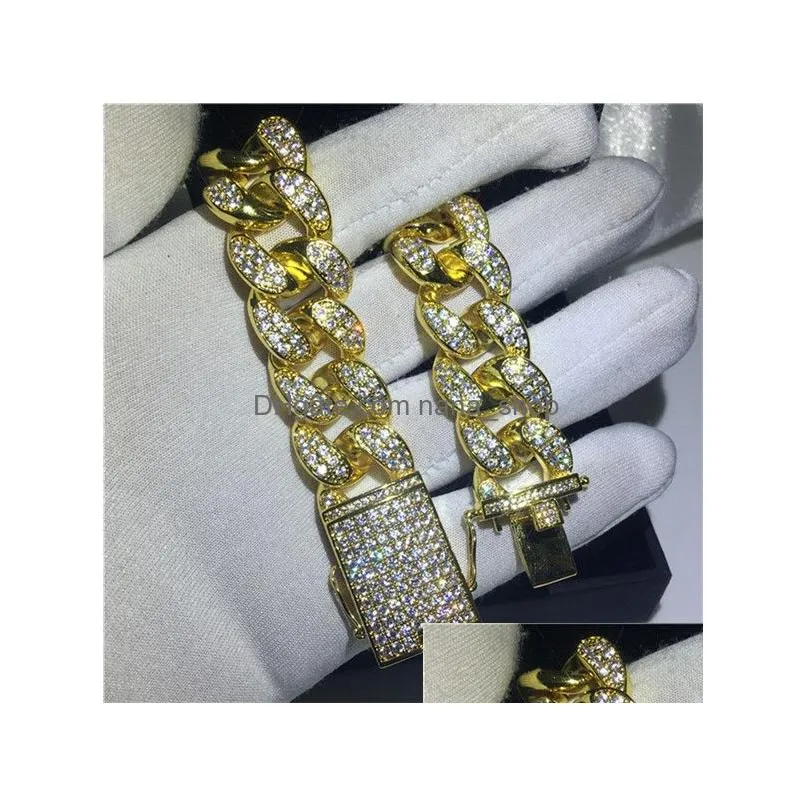 Tennis 20 Style Sparkling Luxury Jewelry 925 Sterling Sier Mti Shape White Topaz Cz Diamond Gemstones Women Wedding Bracelet For Drop Dhd7S