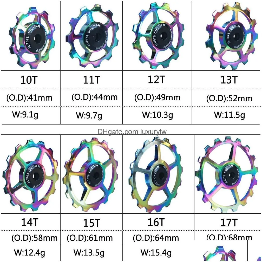 Bike Derailleurs Bicycle Pley Roller Idler Rear Derailleur 11T 12T 13T 14T 15T 16T 17T Guide Mtb Road Ceramics Bearing Drop Delivery Dhayh