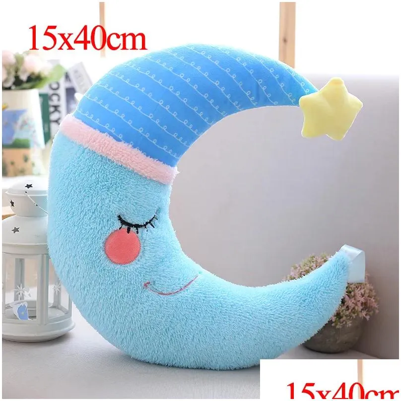 P Sky Pillows Emotional Moon Star Cloud Shaped Pillow Pink White Grey Room Chair Decor Seat Cushion 220707 Drop Delivery Dhtaj