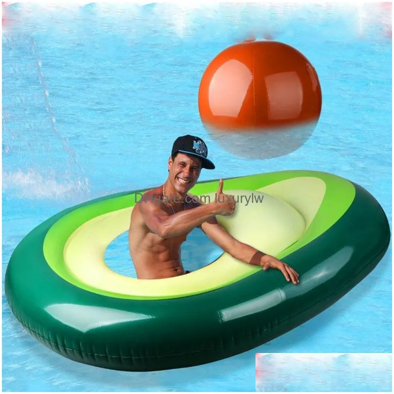 Life Vest & Buoy Inflatable Nt Avocado Float Swimming Ring Circle Boia Piscina Pool Party Buoy Toy J12101505798 Drop Delivery Sports O Dh8Lj