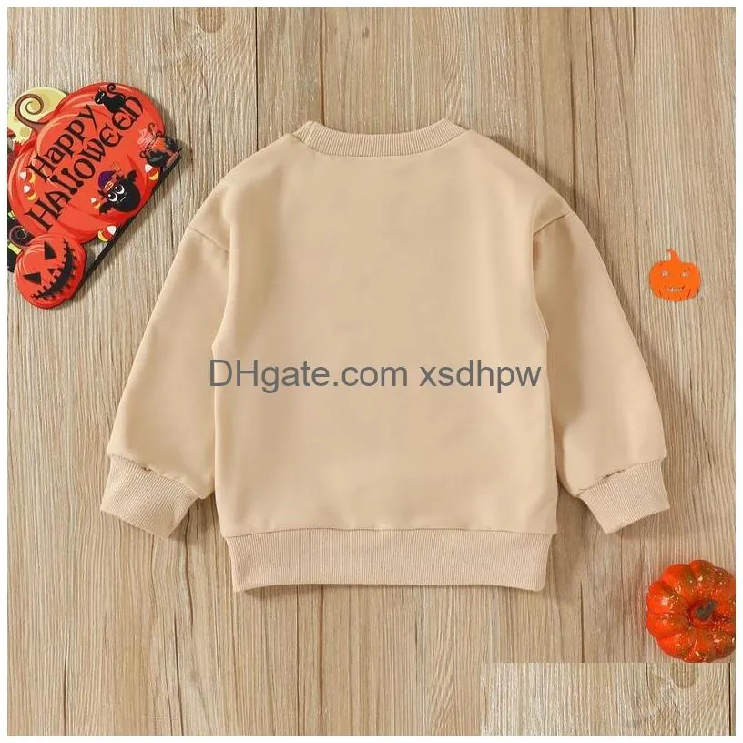 pullover -08-30 lioraitiin 0-5years toddler baby girl boy autumn halloween clothing long sleeve cartoon pumpkin printed sweatshirt