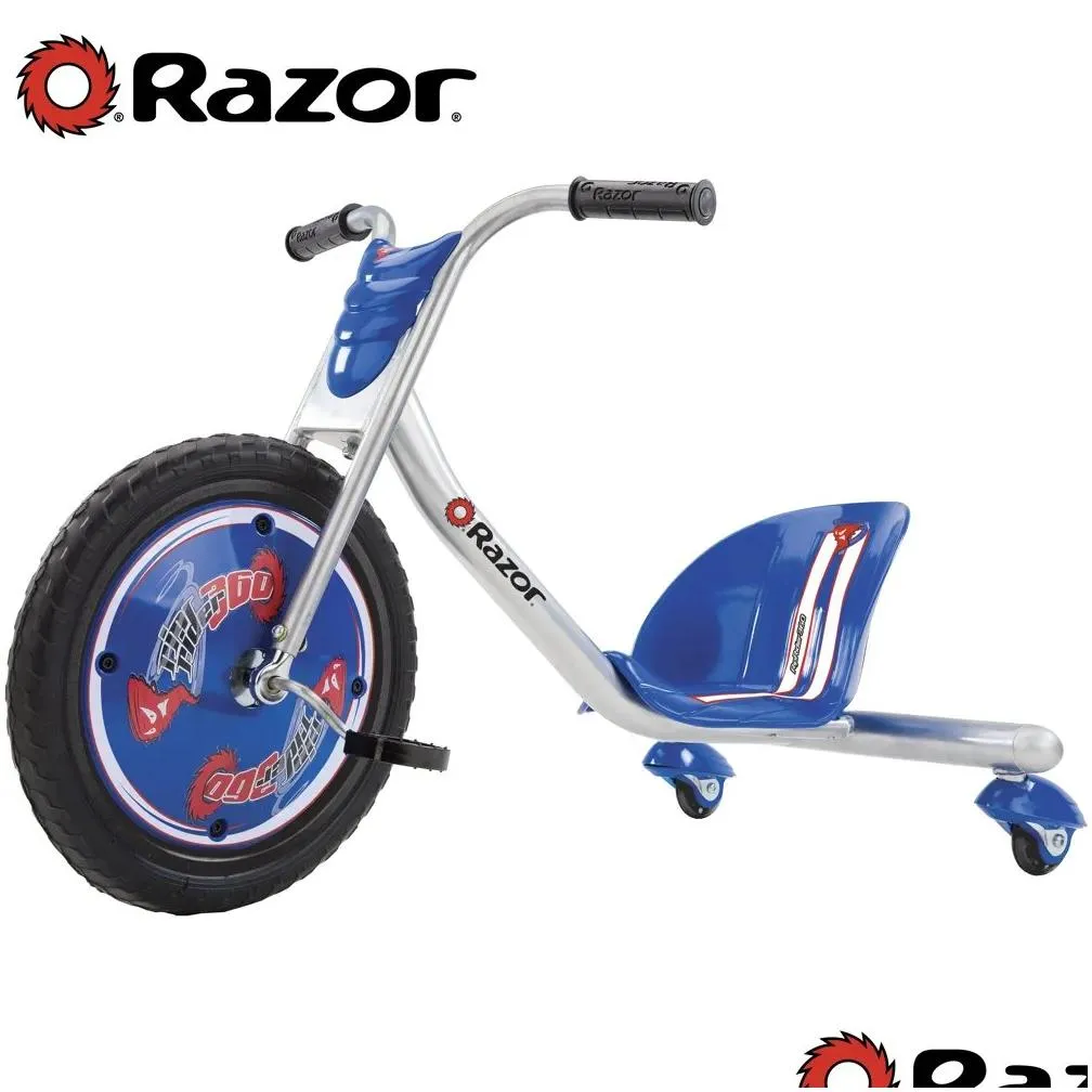 Bikes Riprider 360 Drift Trike - Blue 16 Front Wheel 3-Wheeled Drifting Ride-On Tricycle With Rear Casters For Kids Ages 5 And Up Uni Dhc1D