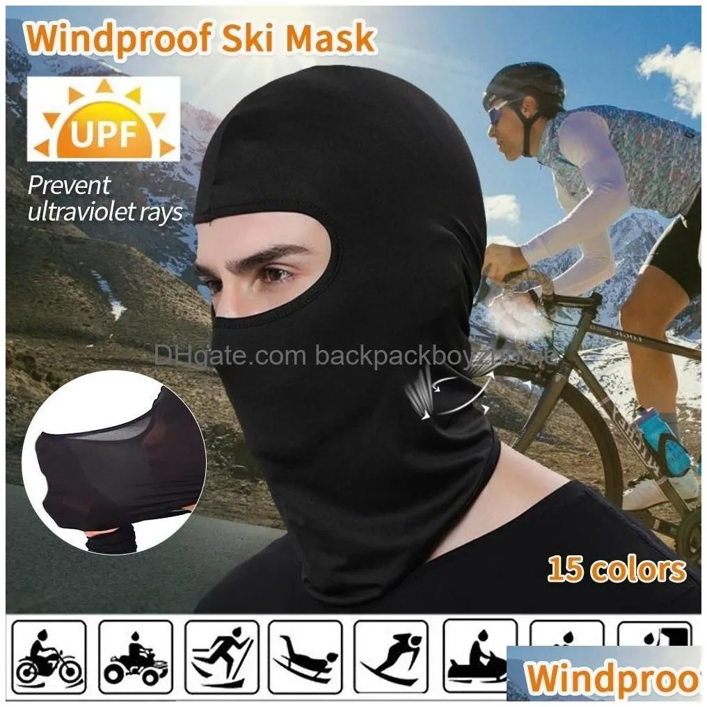 Party Masks Cycling Motorcycle Face Mask Outdoor Sports Hood Fl Er Clava Summer Sun Rotection Neck Scraf Riding Headgear Fy7040 Drop D Dhexm