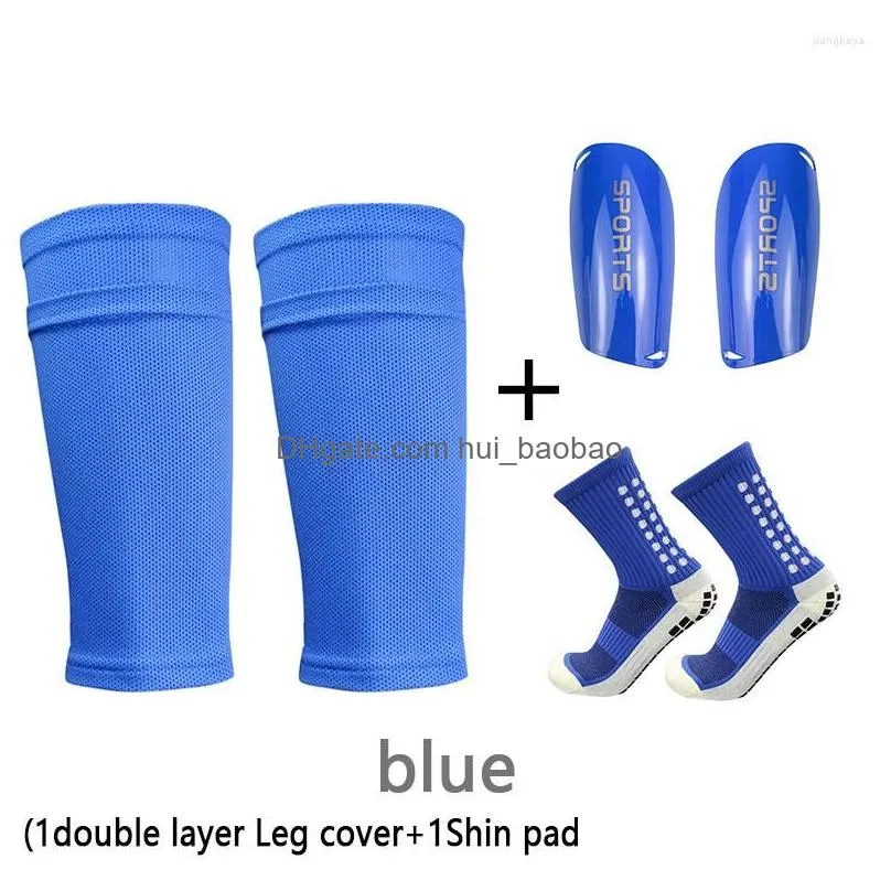 sports socks cover 1 set of adult leg youth football professional shin pads support