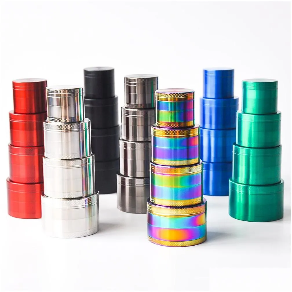 sharpstone grinder herb grinder smoking accessories metal zinc alloy tobacco herbal grinders 4 layers 40/50/55/63mm diameter 7 colors