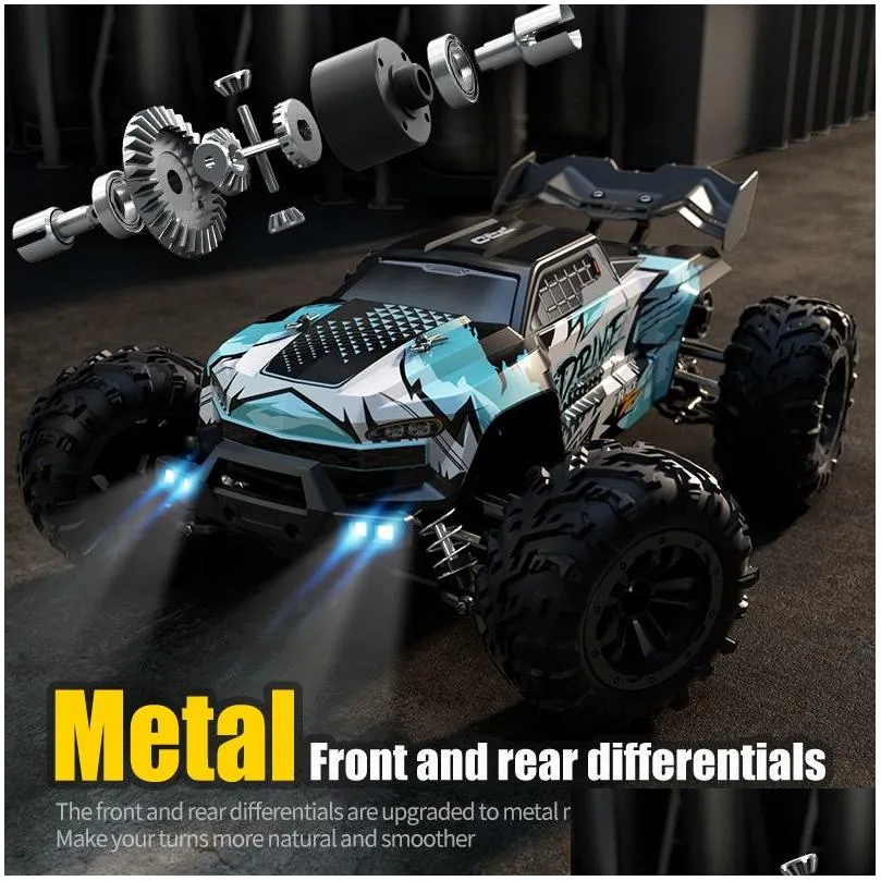 Electric/Rc Car Zwn 1 16 70Km/H Or 50Km/H 4Wd Rc With Led Remote Control High Speed Drift Monster Truck For Kids Vs Wltoys 144001 Toy Dhdy1