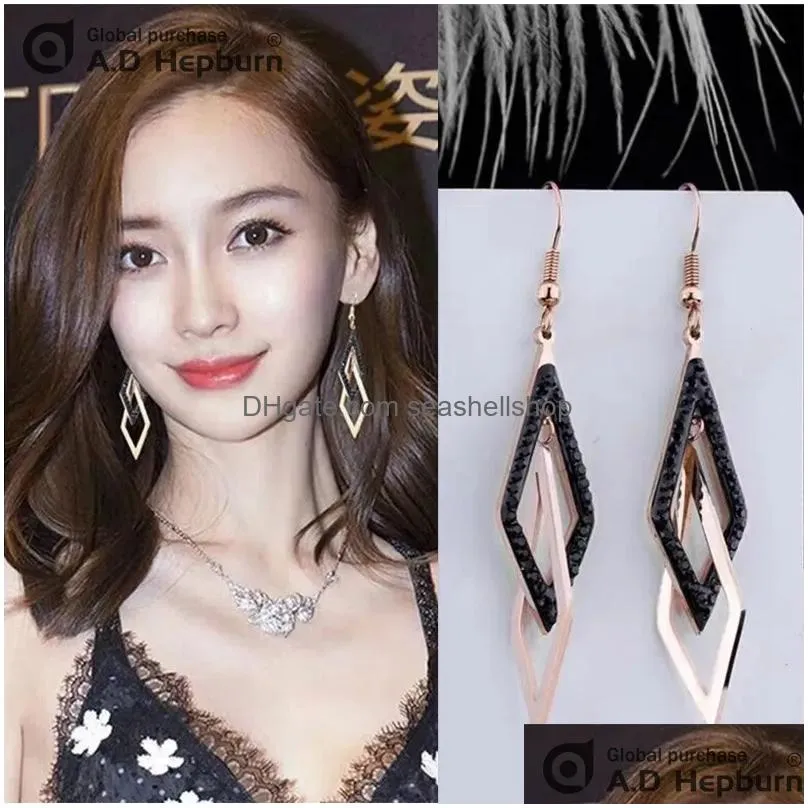 Dangle & Chandelier Designer Earrings Fashion Stud Tassel Long Suitable For Social Gathering Party Charm Ear Jewelry Ohrringe Wedding Dhd53